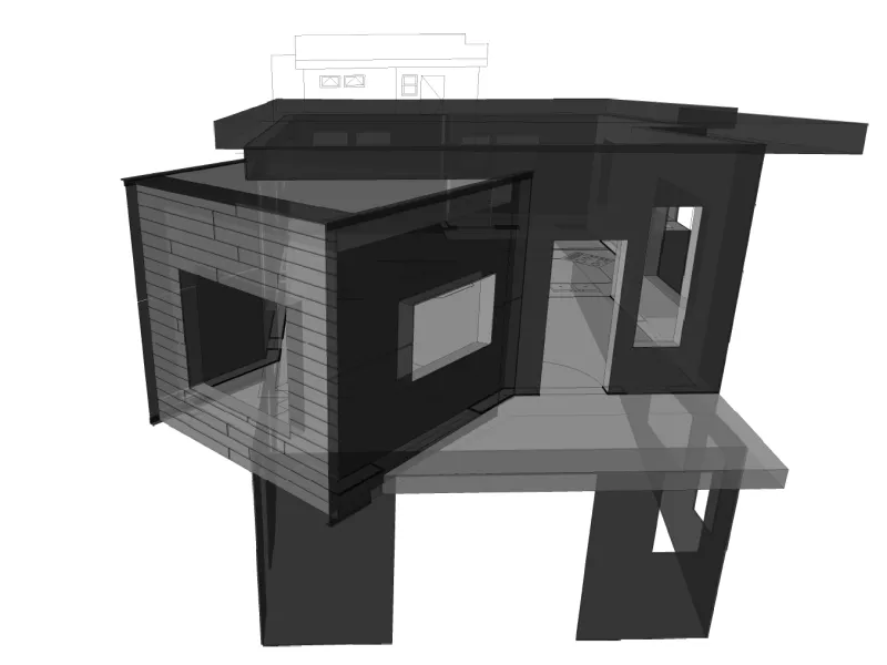 Autocad rendering of a house