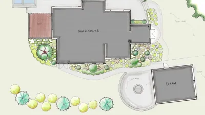 A detailed residential landscape plan.