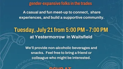 trades meet up flyer with time, location, date details