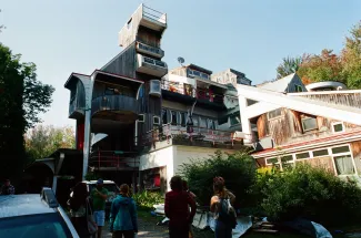 A photo of the dimetrodon condominium complex on a sunny day