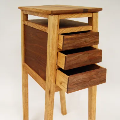 Shaker table with three drawers