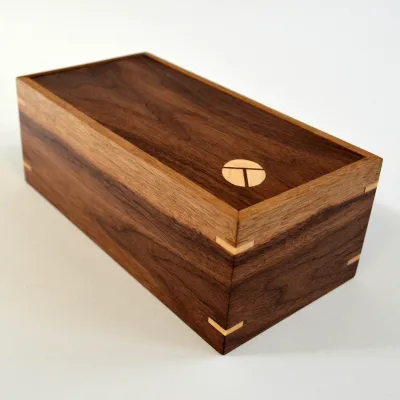 A wooden box.