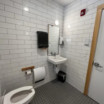 Bunkhouse bathroom pictured