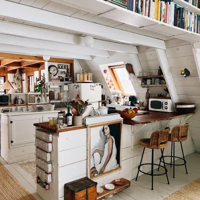 A well designed kitchen in an old home