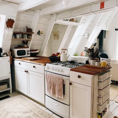 A well designed kitchen in an old home