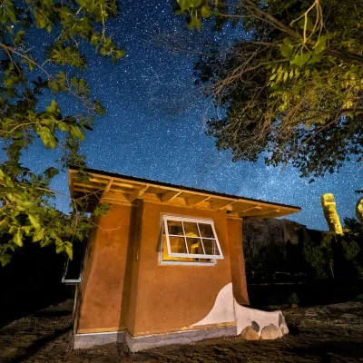 A cabanita is pictured at night against the stars