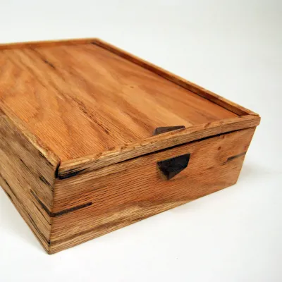 A rectangular wooden box.